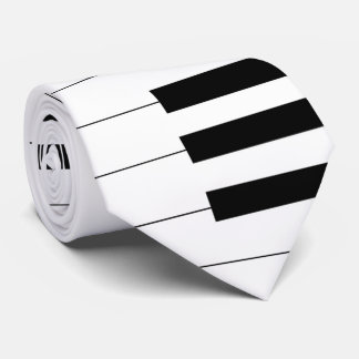 Piano Key Board Pattern Necktie