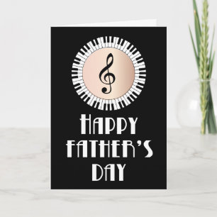 Piano Key Father's Day Card