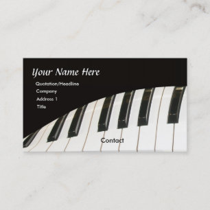 Piano Keyboard and Grand Piano Business Card