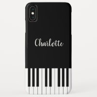 Piano Keyboard Black and White iPhone XS Max Cases