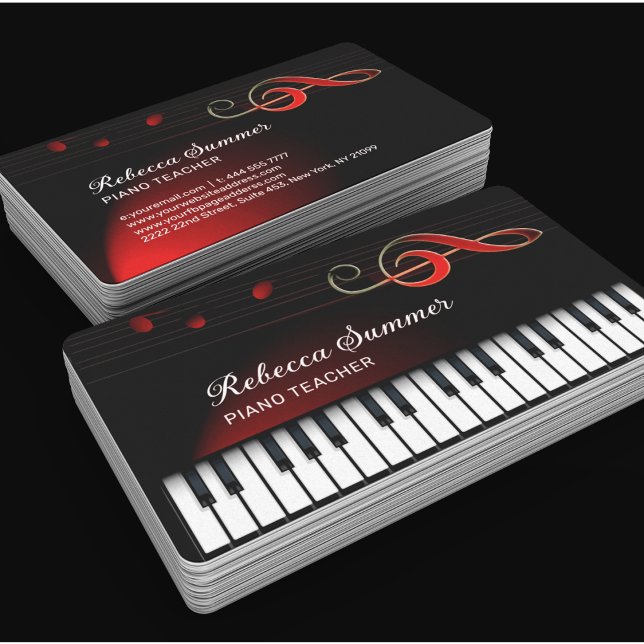Piano Keyboard  Business Card (Creator Uploaded)