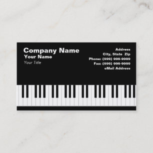 Piano Keyboard Business Card