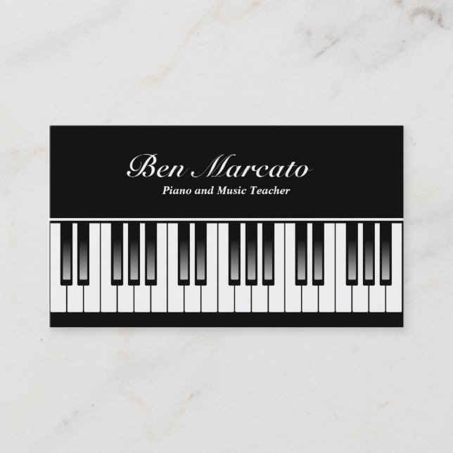 Piano Keyboard Business Card (Front)