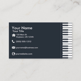 Piano Keyboard Business Card