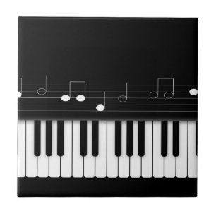 Piano keyboard ceramic tile