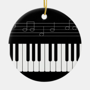 Piano keyboard ceramic tree decoration