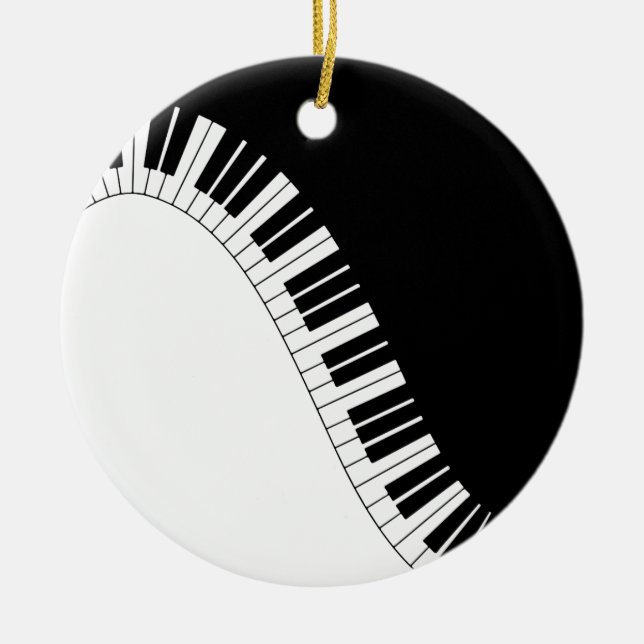 Piano Keyboard Ceramic Tree Decoration (Front)