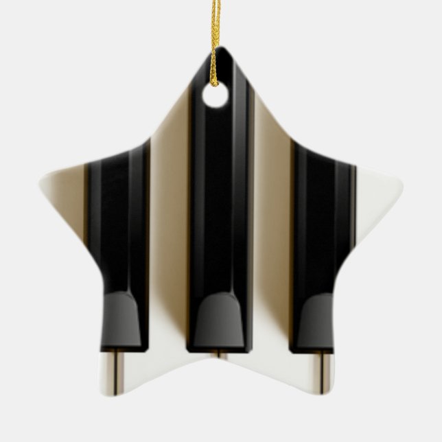 Piano Keyboard Christmas Ornament (Front)