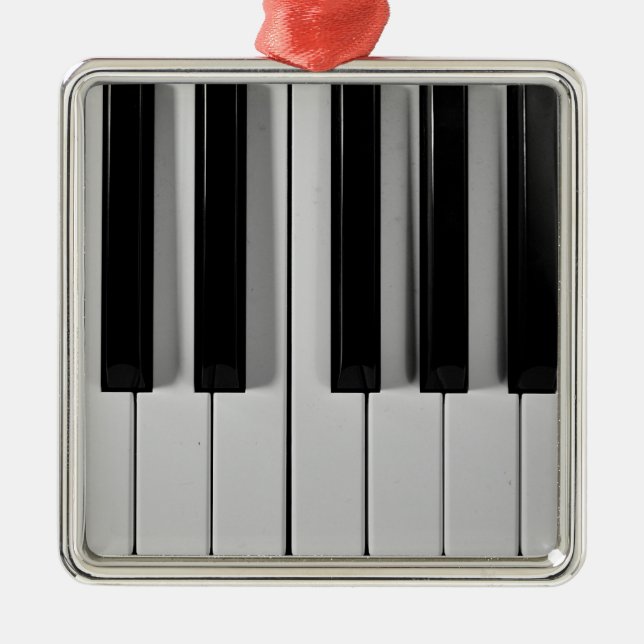 Piano Keyboard Custom Christmas Ornament (Front)