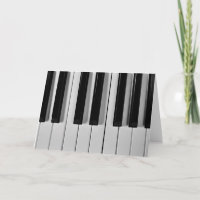 Piano Keyboard Custom Greeting Card