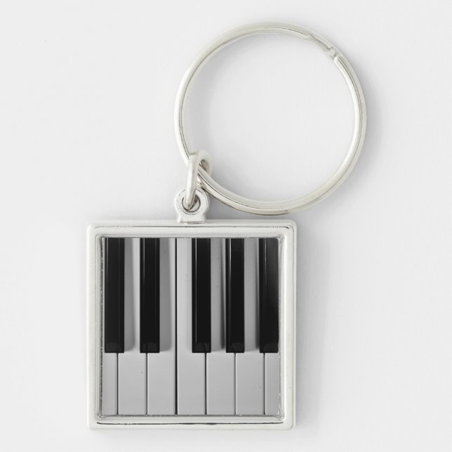 Piano Keyboard Custom Keychain (Front)