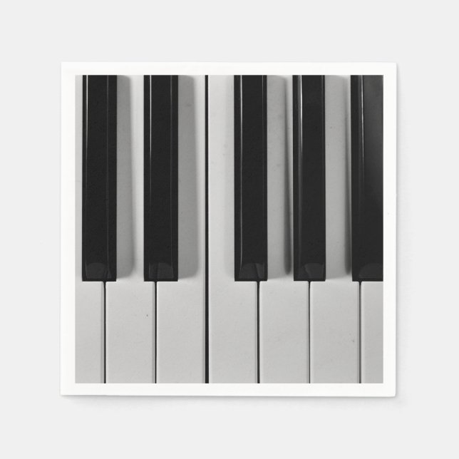 Piano Keyboard Custom Paper Napkins (Front)