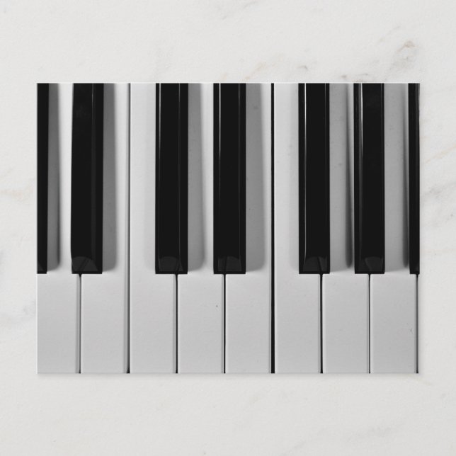 Piano Keyboard Custom Postcard (Front)