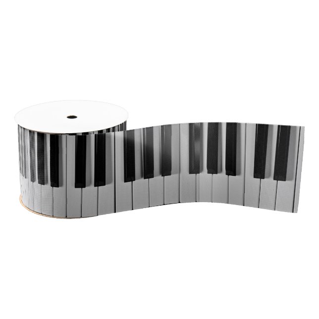 Piano Keyboard Custom Ribbon Grosgrain Ribbon (Spool)
