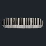 Piano Keyboard Custom Skateboard<br><div class="desc">Whether you are a piano virtuoso or someone who can barely play Chopsticks, you are sure to love this black and white Piano Keyboard Custom Skateboard.</div>