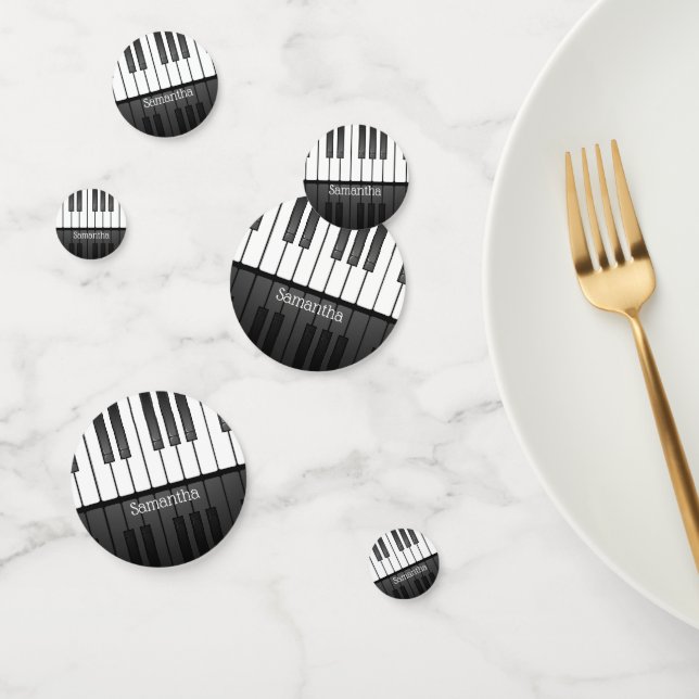 Piano Keyboard Design Table Confetti (Group)