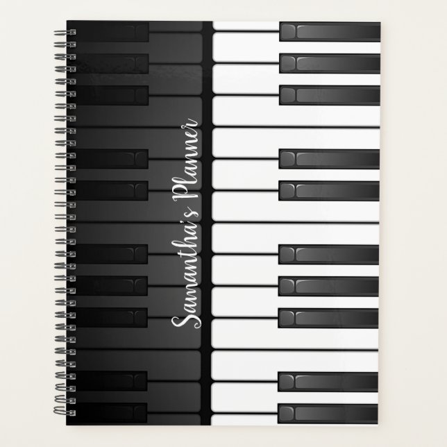 Piano Keyboard Design Weekly/Monthly Planner (Front)
