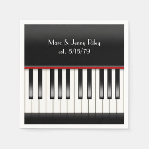 Piano Keyboard for anniversary party Napkin