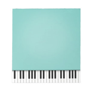 Piano Keyboard Fun Aqua 5.5x6 Music Notepad