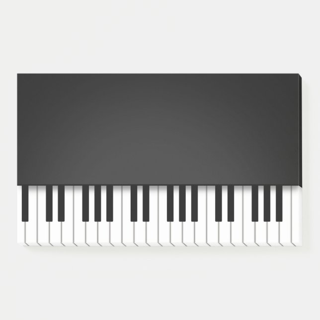 Piano Keyboard Fun Black Music Notes (Front)
