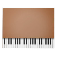 Piano Keyboard Fun Brown 8.5x11 Music