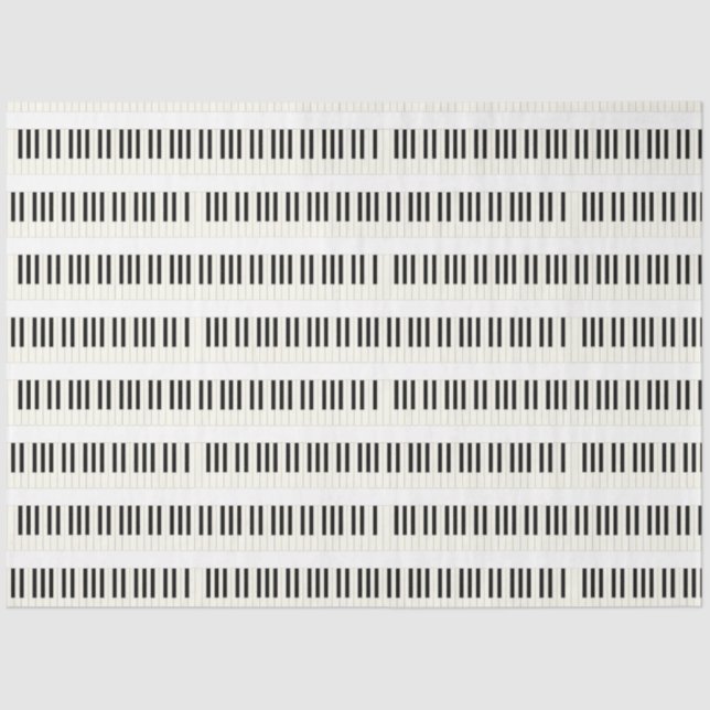 Piano Keyboard Graphic Decoupage Tissue Paper (Front)