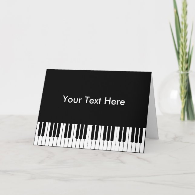 Piano Keyboard Greeting Card (Front)