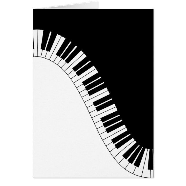 Piano Keyboard Greeting Card (blank inside) (Front)
