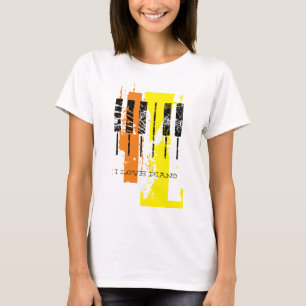 Piano Keyboard Grunge T-Shirt