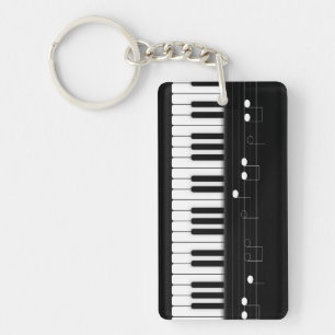Piano keyboard key ring