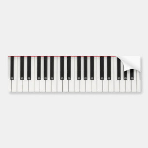 Piano Keyboard Keys Bumper Sticker