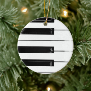 Piano Keyboard Keys Ceramic Ornament