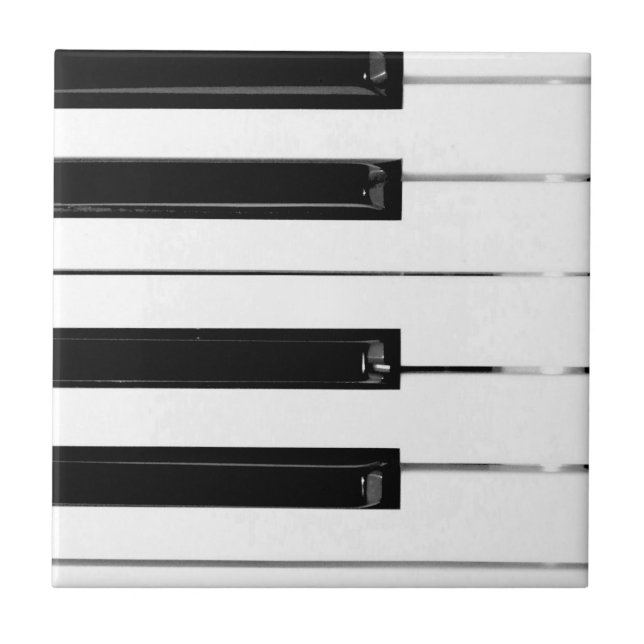 Piano Keyboard Keys Ceramic Tile (Front)