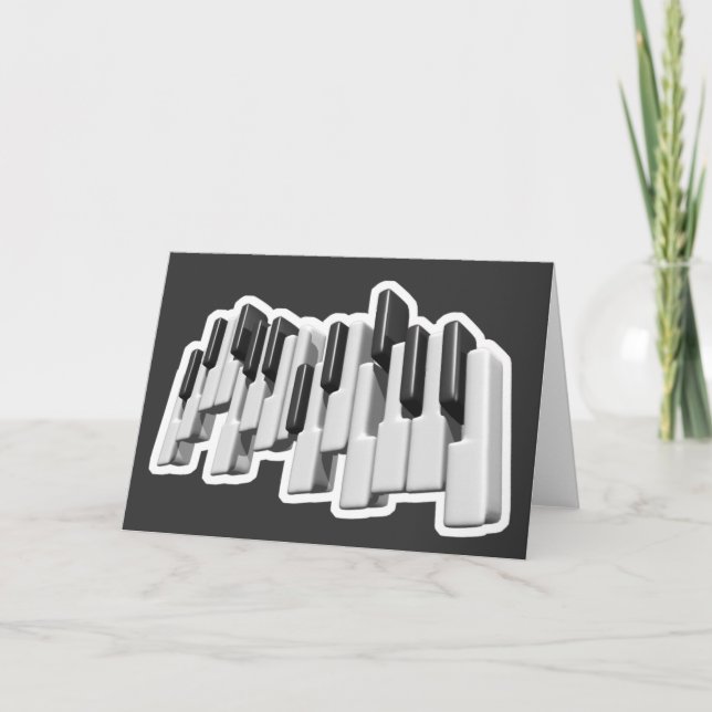 piano keyboard keys design card (Front)