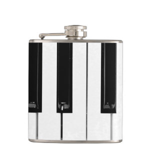 Piano Keyboard Keys Hip Flask