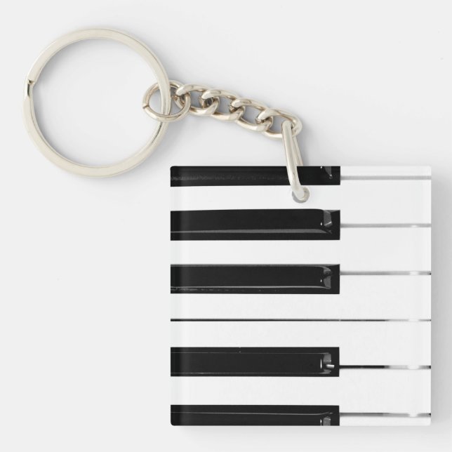 Piano Keyboard Keys Key Ring (Front)