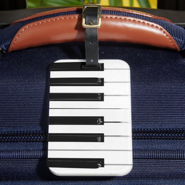 Piano Keyboard Keys Luggage Tag (Front Insitu 2)