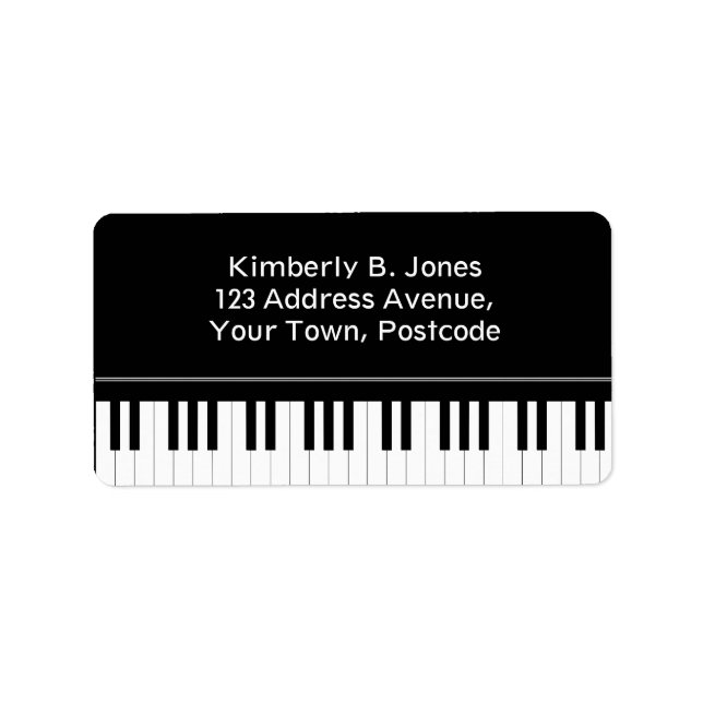 Piano keyboard label (Front)
