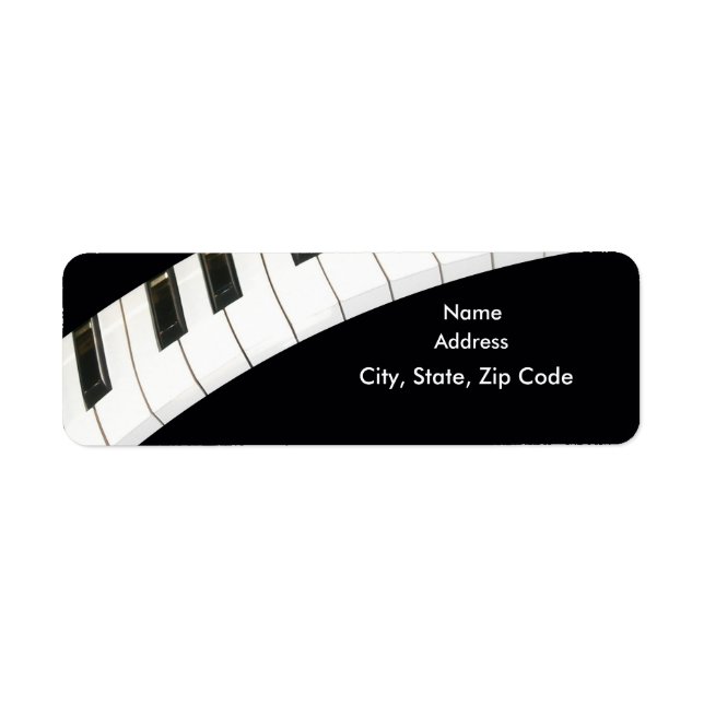Piano Keyboard Label Return Address Label (Front)