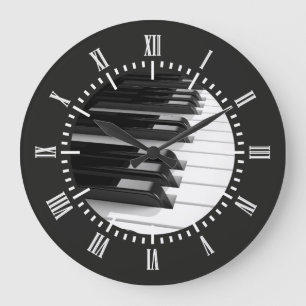 Piano Keyboard Large Clock