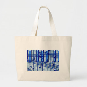 Piano Keyboard Large Tote Bag
