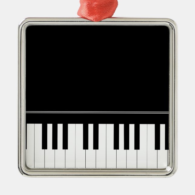 Piano keyboard metal tree decoration (Front)