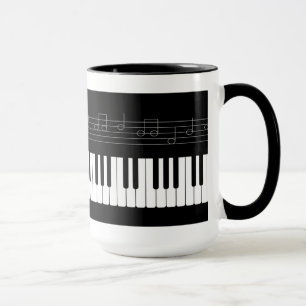 Piano keyboard mug