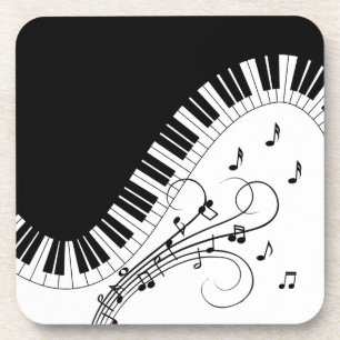 Piano Keyboard Music Design Coaster