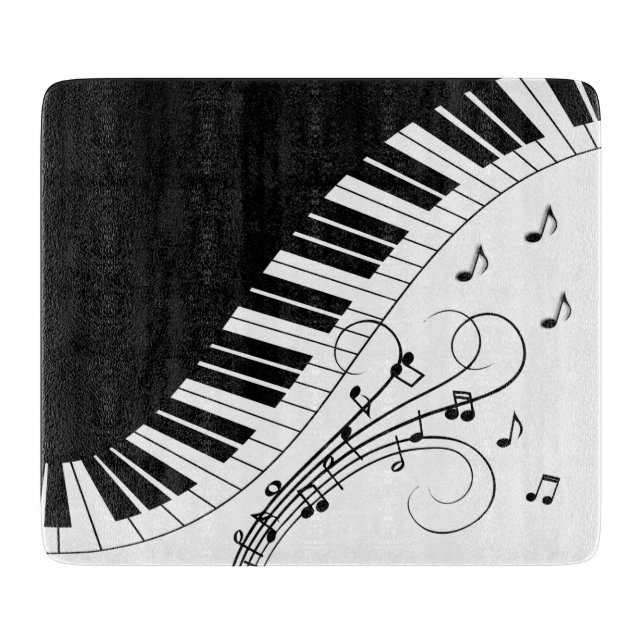 Piano Keyboard Music Design Cutting Board (Front)