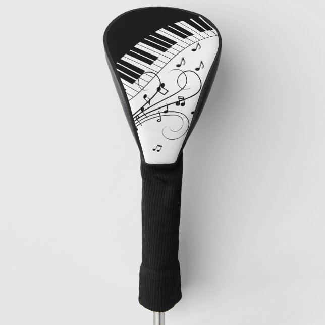 Piano Keyboard Music Design Golf Head Cover (Front)