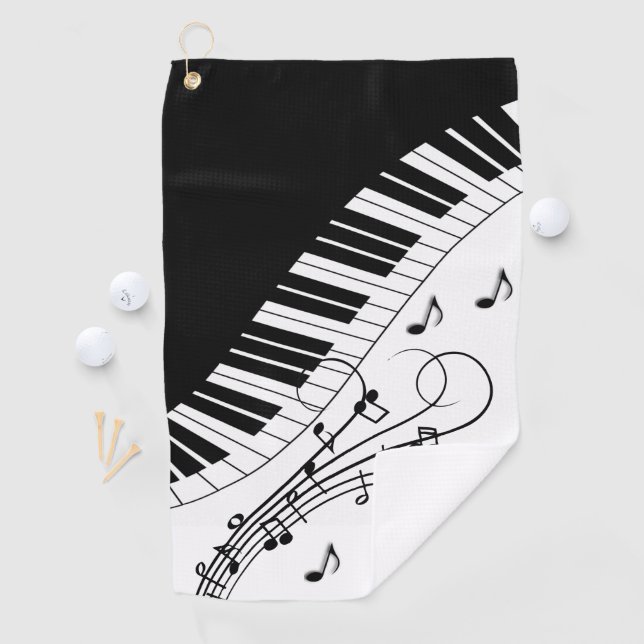 Piano Keyboard Music Design Golf Towel (InSitu)