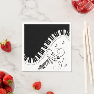 Piano Keyboard Music Design Napkin