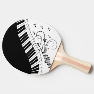 Piano Keyboard Music Design Ping Pong Paddle