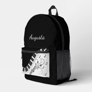 Piano Keyboard Music Design  w/ Name Printed Backpack
